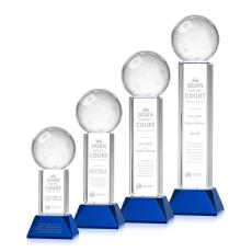 Pickleball Blue on Stowe Base Spheres Crystal Award - Newest Additions