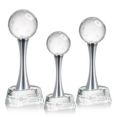 Pickleball Spheres on Willshire Base Crystal Award - Newest Additions