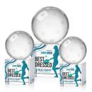 Pickleball Full Color Spheres on Granby Base Crystal Award