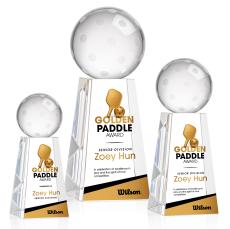 Pickleball Full Color Spheres on Novita Base Crystal Award - Corporate Awards