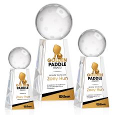 Pickleball Full Color Spheres on Novita Base Crystal Award - Full Color Awards