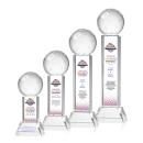 Pickleball Full Color Clear on Stowe Base Spheres Crystal Award