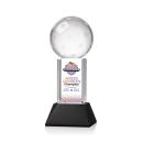 Pickleball Full Color Black on Stowe Base Spheres Crystal Award