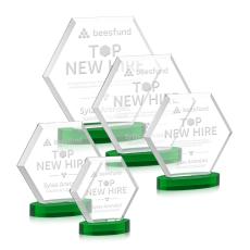 Barnett Green on Alberton Base Crystal Award - Colored Crystal