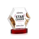 Barnett Full Color Red on Alberton Base Crystal Award