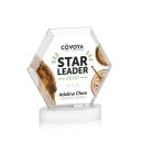 Barnett Full Color White on Alberton Base Crystal Award