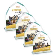 Montibello Full Color Clear Arch & Crescent Crystal Award - Corporate Awards