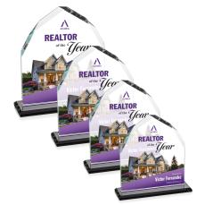 Montibello Full Color Black Arch & Crescent Crystal Award - Corporate Awards