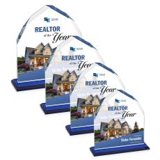 Montibello Full Color Blue Arch & Crescent Crystal Award - Newest Additions