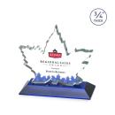 Maple Leaf Full Color Blue Abstract / Misc Crystal Award