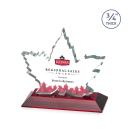 Maple Leaf Full Color Red Abstract / Misc Crystal Award