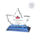 Maple Leaf Full Color Sky Blue Abstract / Misc Crystal Award
