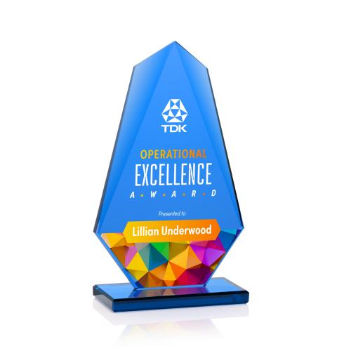Corporate Awards - Crystal Awards - Winstead Full Color Peak Crystal Award