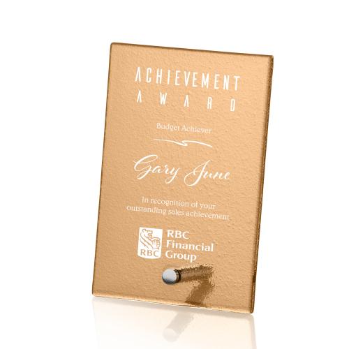 Corporate Awards - Glass Awards - Atchison Russet Silver Rectangle Glass Award