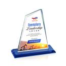 Summit Full Color Blue Peak Crystal Award