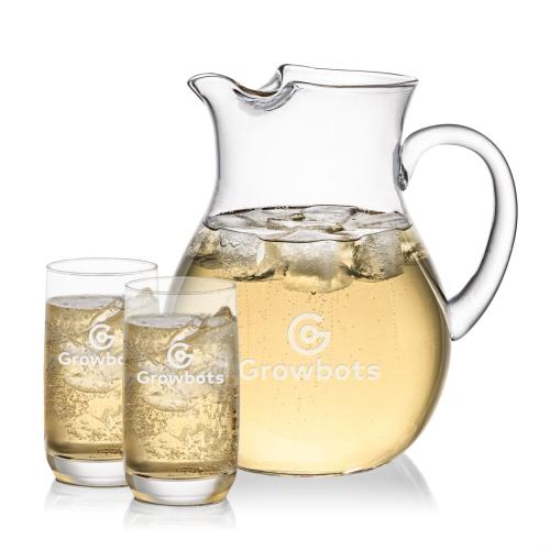 Corporate Recognition Gifts - Etched Barware - Montclair Pitcher & Nordic Beverage Set