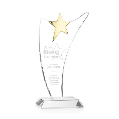 Corporate Awards - Crystal Awards - Atkinson Gold Star Crystal Award