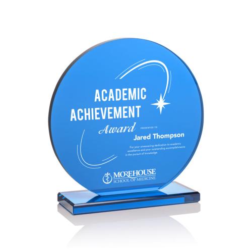 Corporate Awards - Crystal Awards - Dunlow Circle Glass Award