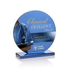 Dunlow Full Color Circle Glass Award - Colored Glass Awards