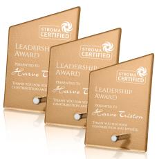 Atchison Russet Slant Silver Peak Glass Award - Corporate Awards