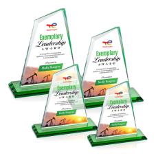 Summit Full Color Green Peak Crystal Award - Newest Additions