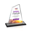 Summit Full Color Black Peak Crystal Award