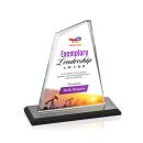 Summit Full Color Black Peak Crystal Award