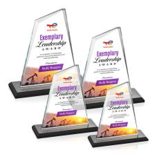 Summit Full Color Black Peak Crystal Award - Crystal Awards