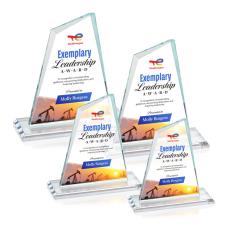 Summit Full Color Clear Peak Crystal Award - Crystal Awards