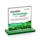 Sahara Full Color Green Crystal Award