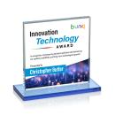 Sahara Full Color Sky Blue Crystal Award