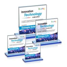 Sahara Full Color Sky Blue Crystal Award - Newest Additions