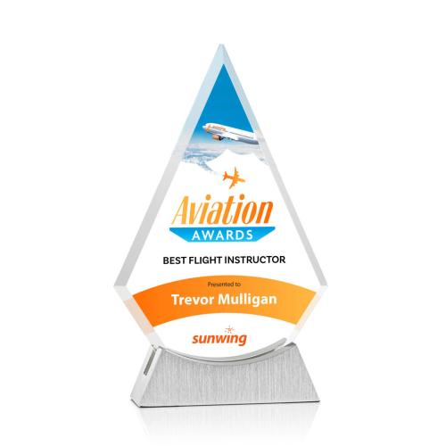 Corporate Awards - Crystal Awards - Wroxton Full Color Crystal Award