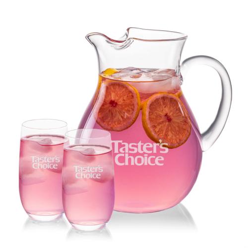 Corporate Recognition Gifts - Etched Barware - Montclair Pitcher & Gibson Beverage Set