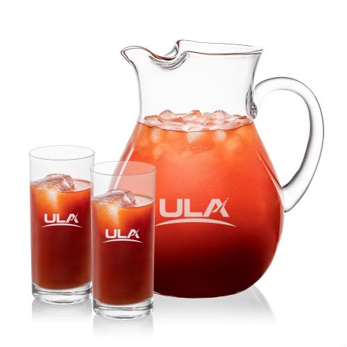 Corporate Recognition Gifts - Etched Barware - Montclair Pitcher & Waldorf Beverage Set