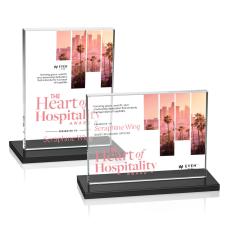 Emperor Full Color Black Rectangle Crystal Award - Corporate Awards