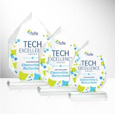 Weston Full Color Arch & Crescent Crystal Award - Corporate Awards