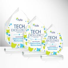 Weston Full Color Arch & Crescent Crystal Award - Crystal Awards