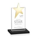Bryanston Gold Black Star Crystal Award