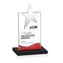 Bryanston Chrome Full Color Black Star Crystal Award