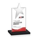 Bryanston Chrome Full Color Black Star Crystal Award