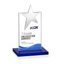 Bryanston Chrome Full Color Blue Star Crystal Award