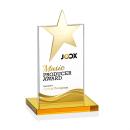 Bryanston Gold Full Color Amber Star Crystal Award