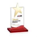 Bryanston Gold Full Color Red Star Crystal Award