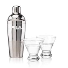 Catania Shaker & Brisbane Martini Set - Etched Barware