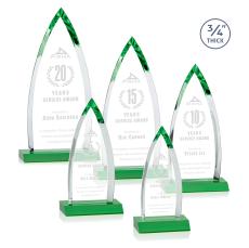 Shildon Green Crystal Award - Crystal Awards