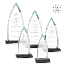 Shildon Black Arch & Crescent Crystal Award - Crystal Awards