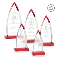 Shildon Red Crystal Award - Crystal Awards