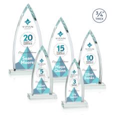 Shildon Full Color Starfire Arch & Crescent Crystal Award - Corporate Awards