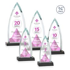 Shildon Full Color Black Arch & Crescent Crystal Award - Corporate Awards